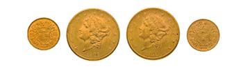 Kleine Sammlung von 30 Goldmünzen ... 