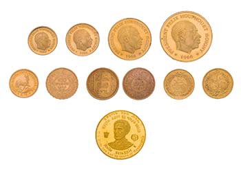 Afrika - Kleine Partie mit 29 Goldmünzen ... 