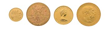 8 Goldmünzen alle Welt. Dabei 5 x 1 Unze ... 