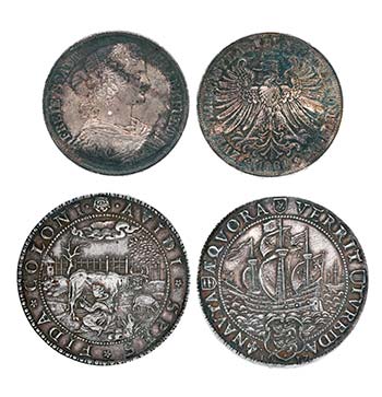 Silbermedaille 1617 im Gewicht von 2 Talern, ... 