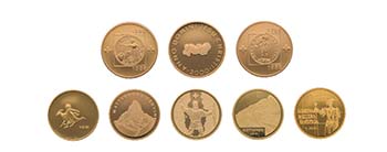 Sammlung von 22 Schweizer Gedenkmünzen in ... 