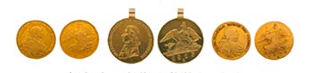 3 Goldmünzen Preussen. Dabei Doppelter ... 