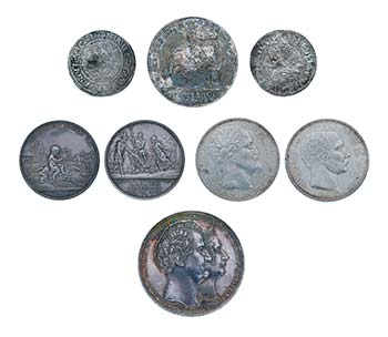 Kleine Sammlung von 21 Silbermünzen. Mit ... 