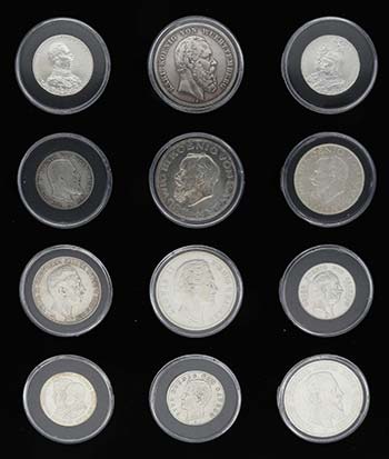 24 Silbermünzen des Deutschen Kaiserreichs ... 