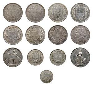 Umfangreiche Partie Schweizermünzen mit ... 