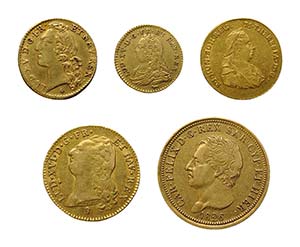 39 Goldmünzen Europa. Dabei u.a. Schweiz ... 