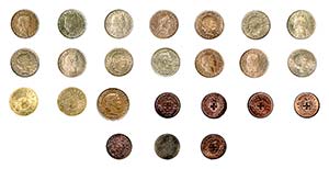 Partie Schweizer Bundesmünzen ab 1850 von 1 ... 
