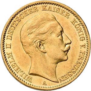 23 x 20 Mark Goldmünzen Deutsches ... 