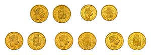 51 Goldmünzen Österreich-Ungarn. Dabei 2 x ... 
