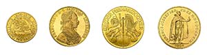 16 Goldmünzen Österreich. Dabei ... 