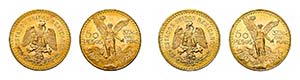 50 Peso Goldmünze von Mexiko der Jahre 1946 ... 