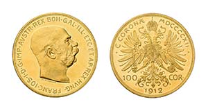 Franz Joseph I. 1848 - 1916, 100 Kronen 1912 ... 