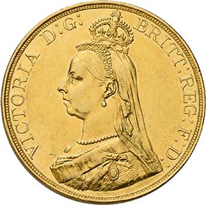Victoria, 1837-1901, 5 Pounds ... 