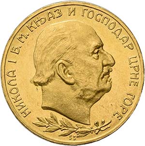 2 Goldmünzen Montenegro. Nikolaus ... 
