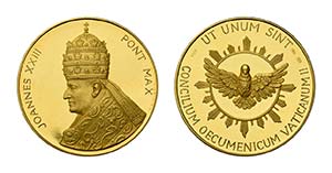 2 Goldmedaillen Vatikan, o. J., gestaltet ... 