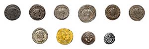 Partie griechische und römische Münzen in ... 