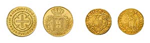 9 Goldmünzen alle Welt. Dabei u.a. Trier ... 
