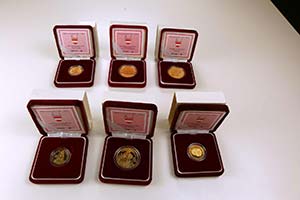 6 Goldmünzen Österreich. Dabei 3 ... 
