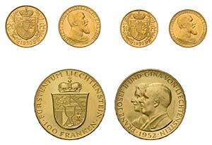 Franz I. 1929-1938. 10 Franken 1930 und 20 ... 