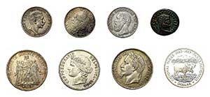 Partie Münzen Europa untergebracht in 5 ... 