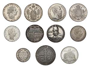17 Silbermünzen Österreich-Ungarn, Franz ... 