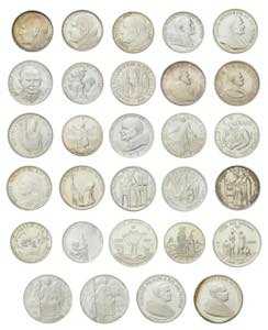 Umfangreiche Sammlung der Lire-Silbermünzen ... 