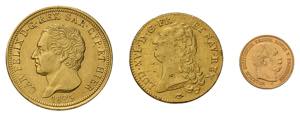 10 Goldmünzen. Dabei 4 x 20 Franken ... 