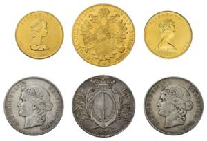 Kleiner Sammlernachlass mit 8 Goldmünzen: 1 ... 