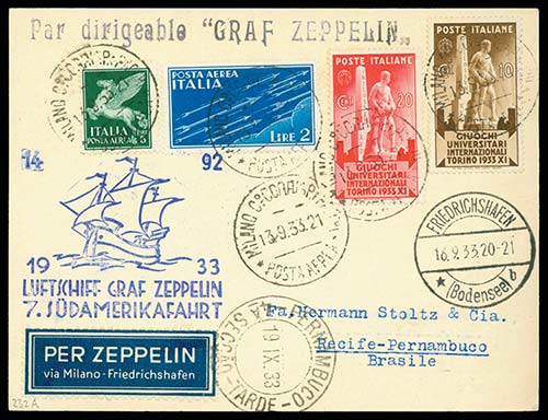 1933 GRAF ZEPPELIN SUDAMERIKAFAHRT ... 