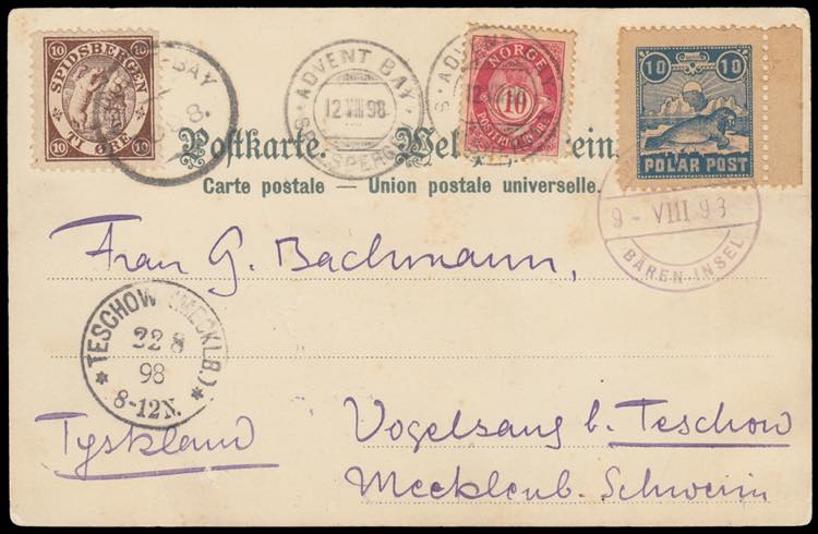 POLAR POST - SPITZBERGEN. Postcard ... 
