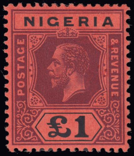 1914 KING GEORGE V. £1 nero e ... 