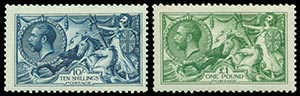 1913 GEORGE V, 2s./6d. + 5s. + ... 