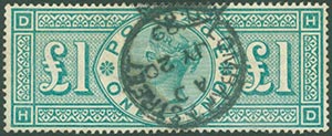 1891 VICTORIA, 1£ (S.G. 212). ... 