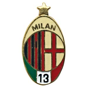 A.C. MILAN, distintivo ovale in oro ... 