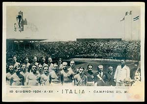 NAZIONALE ITALIANA Campione del Mondo 1934. ... 
