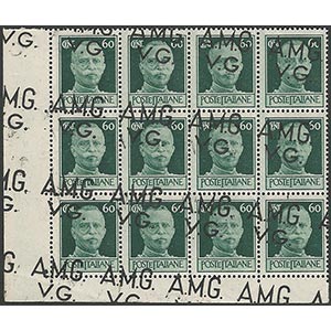 AMGVG, lotto composto da francobollo da 10 ... 