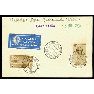 1935 INAUGURAZIONE LINEA AEREA PER LA.O.I. ... 