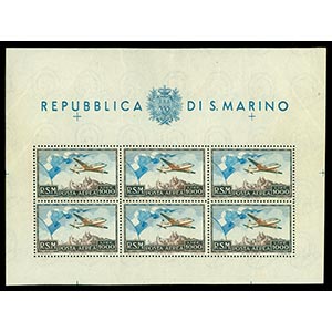 BANDIERA, il raro foglietto da 6 francobolli ... 
