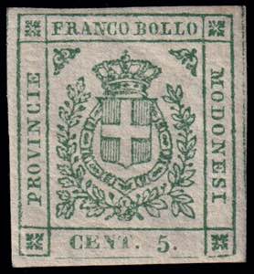 GOVERNO PROVVISORIO. Serie di 5 francobolli ... 