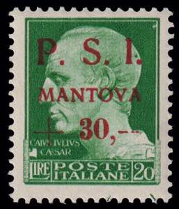 P. S. I. MANTOVA. La serie di 11 francobolli ... 