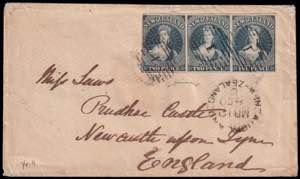 1859. Lettera spedita da Auckland per il ... 