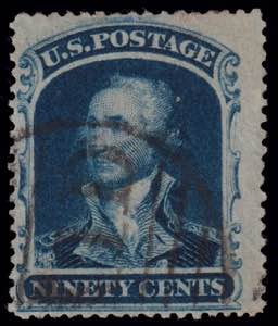 1857/61 ISSUE. Washington, 90c. blue (Scott ... 