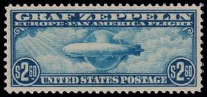 1930 ZEPPELIN. Set of three 65c/2,60$ (Scott ... 