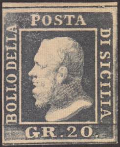 SICILIA. La serie di 7 francobolli (nn.1/7). ... 