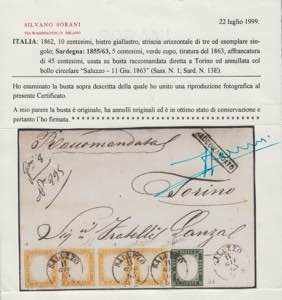 LA PRIMA EMISSIONE DENTELLATA 1862 ... 