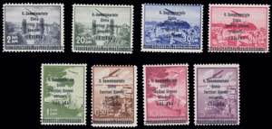 POSTA  AEREA. La serie cpl. di 8 francobolli ... 