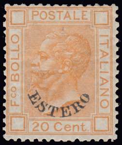 VITTORIO EMANUELE II. I due francobolli da ... 