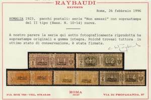 PACCHI POSTALI 1923. Serie cpl. di ... 