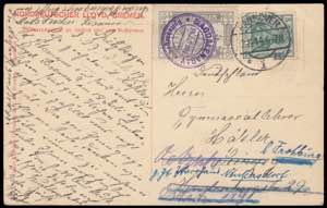 SPITZBERGEN - GERMANY. Post card redirected ... 