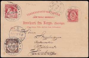 SPITZBERGEN. Postal stationery 10o. with two ... 